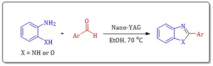 Yttrium Aluminum Garnet (YAG: Al5Y3O12) as an Efficient Catalyst for the Synthesis of Benzimidazole and Benzoxazole Derivatives 