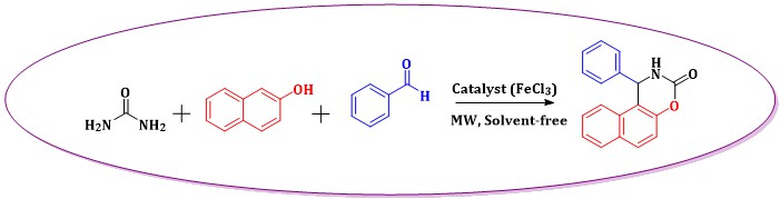 Microwave Assisted Solvent-free Synthesis of 1-phenyl-1, 2-dihydro-3H-naphtho[1, 2-e][1, 3]oxazin-3-one Catalyzed by FeCl3 