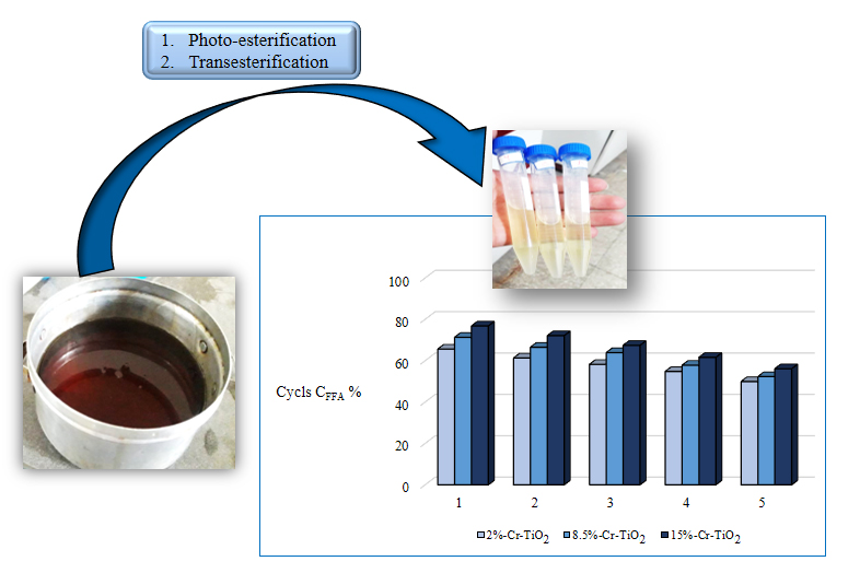 Biodiesel Production from Waste Cooking Oil Using Two-Dimensional Photocatalysts: Optimization of Process, Mechanism and Kinetics Study 